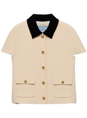 PRADA 女士西服 P532P155LSOOOF0018 SS2025 花色 短袖休闲夹克