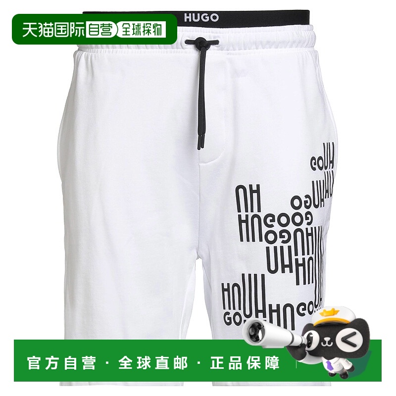 1h可退 香港直邮潮奢 HUGO 雨果 男士 短裤 white白色 舒适时尚