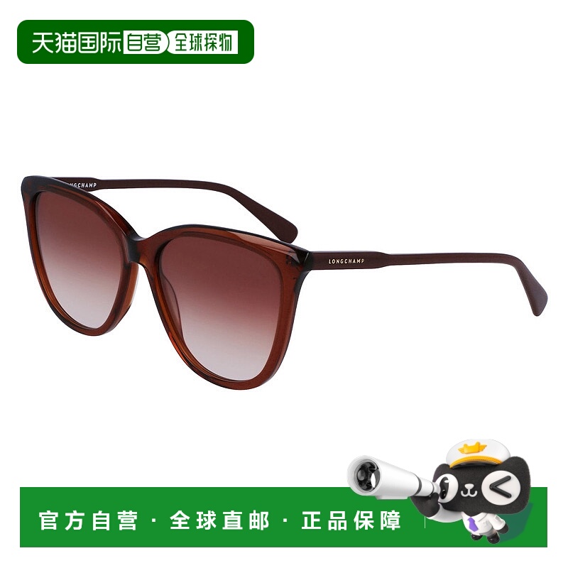自营 Longchamp 女士 56 毫米棕色太阳镜 LO718S-201 - 棕色 美国