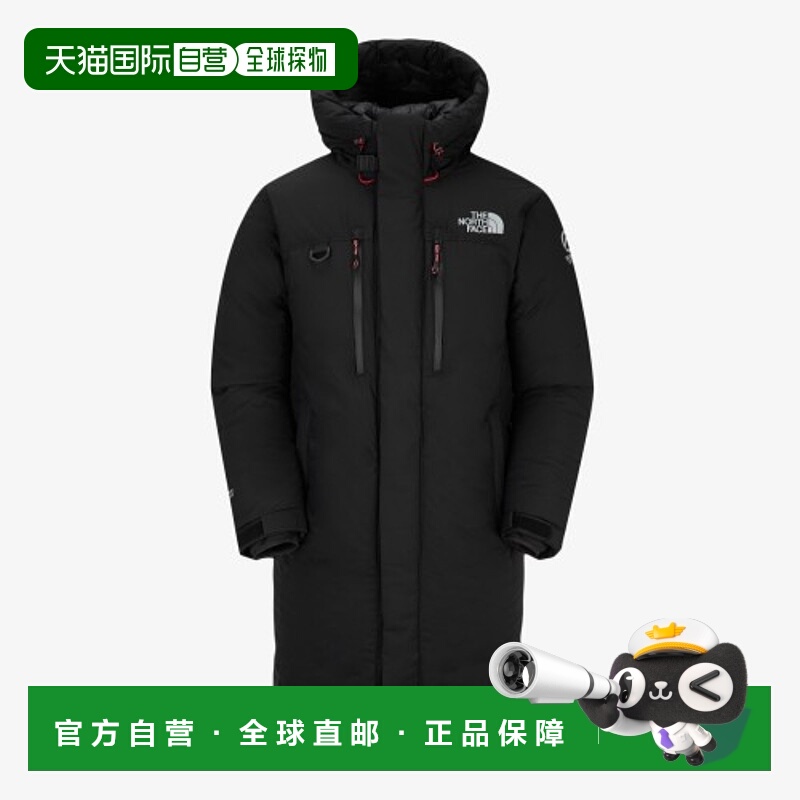 韩国直邮北面THE NORTH FACE Logo刺绣连帽拉链中长款羽绒服 男款