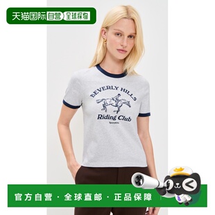 1h可退 香港直邮SPORTY & RICH 女士 RH Riding Club Ringer T恤