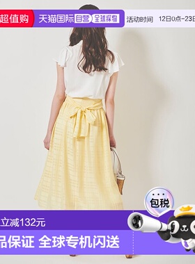 日本直邮31 Sons de mode 后蝴蝶结格子短裙 [315060EW12972] 黄