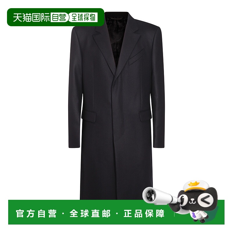 1h可退 香港直邮Givenchy 纪梵希 男士 深蓝羊毛大衣 BMC08B15PF4