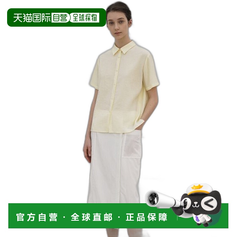 韩国直邮RE RHEE 女士女衬衫RN2STO054-0 CRINKLED SHORT SLEEVE SH