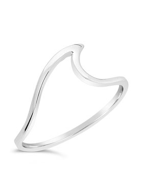 【美国奥莱】直发 sterling forever纯银波浪形戒指 金