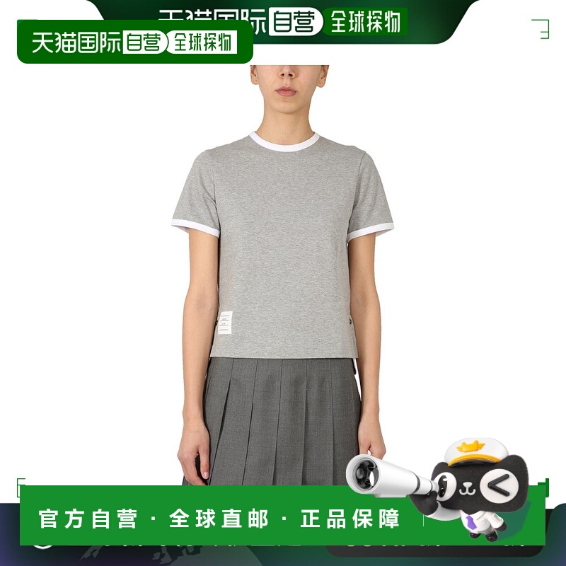 1h可退 香港直邮THOM BROWNE 女士T恤 FJS075A00042055 CO 灰色