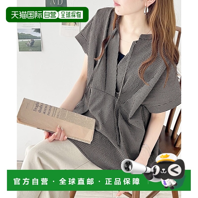 1h可退 日本直邮Classical Elf女士卡修克罗尔薄款半袖衬衫 ce107