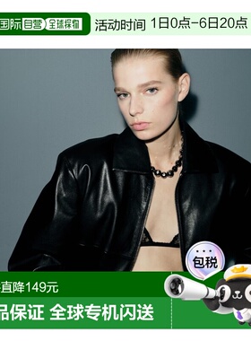 自营欧洲直邮Mango芒果 女士黑色几何球体项链