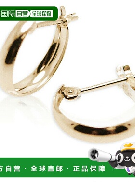 日本直邮（km301500）环状月亮形耳环 18k 金 3 毫米 x 15 毫米