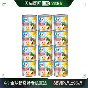 韩国直邮Dole都乐综合热带水果切块即食0脂肪水果罐头432gx12罐