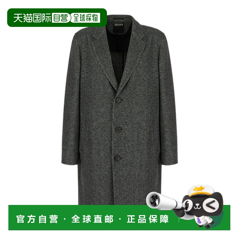 香港直邮Zegna 羊绒混纺长款大衣 4DB5S0298508A2