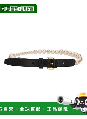 1h可退 香港直邮Moschino 莫斯奇诺 女士 黑色 Soft Leather 腰带