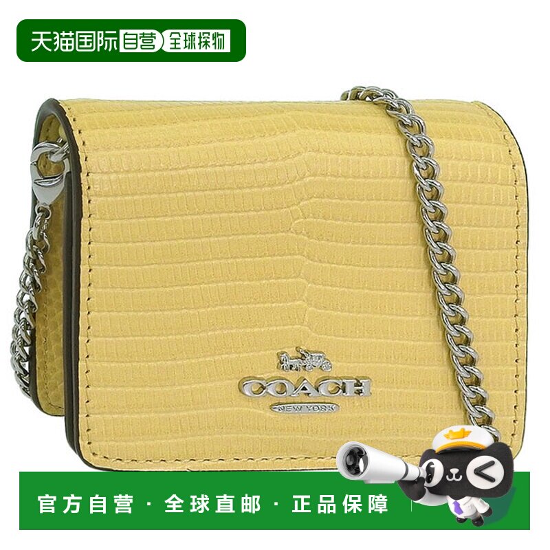日本直邮Coach蔻驰女包配件女士卡片夹Outlet皮革MNWLTCHNLZRDLT