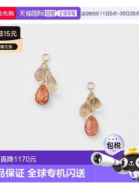 日本直邮日潮 agete 阿卡朵 K10石英/日光石耳环吊坠