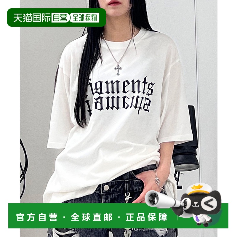 1h可退 日本直邮Figments 男女同款镜面Logo大号T恤 FG25SS165