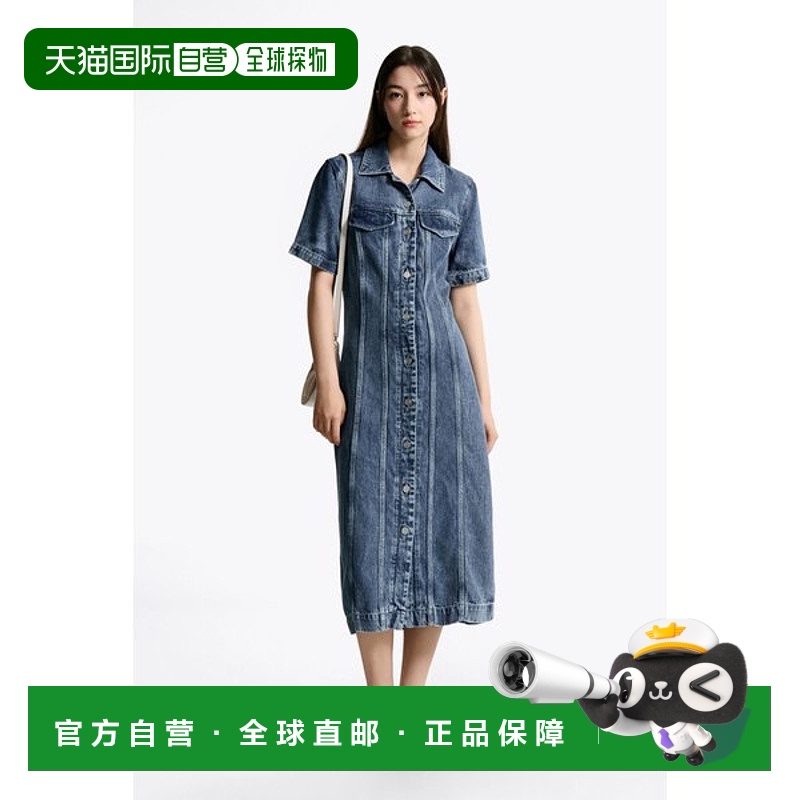 韩国直邮TOMMY HILFIGER T22F6TDR040WT1 拉娜牛仔衬衫裙连衣裙