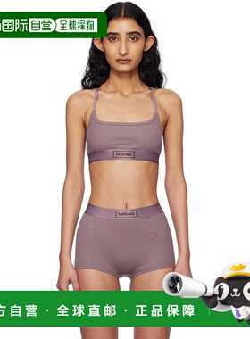 1h可退 香港直邮潮奢 versace 范思哲 女士 紫色 90s Vintage Log