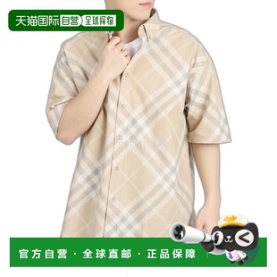 短袖 8082478 上衣博柏利 格纹棉质衬衫 韩国直邮BURBERRY