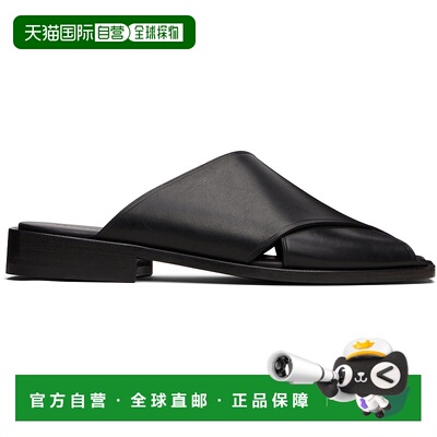 1h可退 香港直邮潮奢 Lemaire 男士 黑色 Cross 凉鞋 FO0163LL012