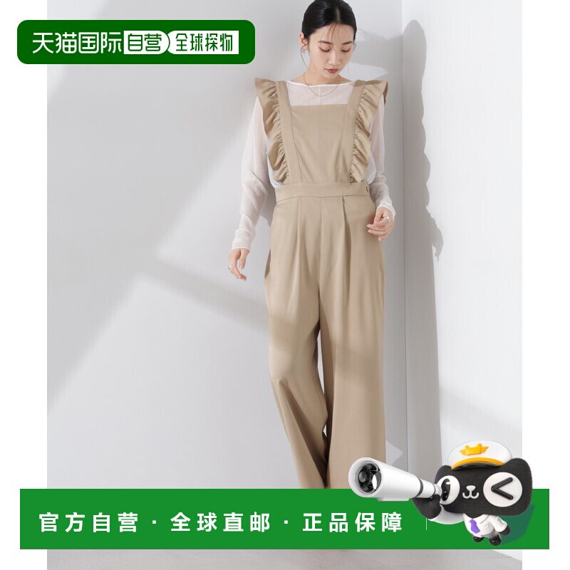 日本直邮荷叶边袖连身裙背心裙连衣裙长裙背带裙