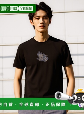 香港直邮BURBERRY 男士T恤 8097878C1423 CO 黑色博柏利