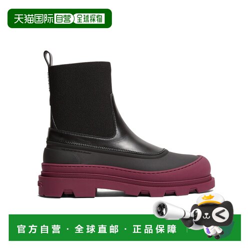 香港直邮Moncler/盟可睐 女士 Vera Edge 26FW皮革踝靴厚底鞋短靴