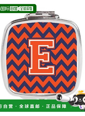 自营Carolines Treasures CJ1042-ESCM 字母 E 雪佛龙橙色和正品