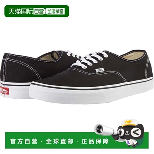 自营Vans Authentic Sneakers Black Canvas Lace Up Skateboardi