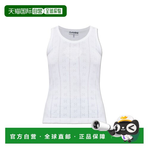 香港直邮GANNI 女士背心吊带 A104045011614151 AW2026 白色 Top
