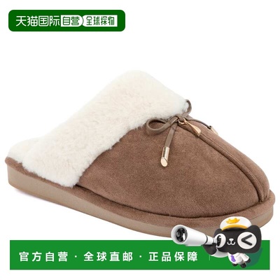 自营Nautica Faux-Fur-Lined Slipper - dark brown heather 美国
