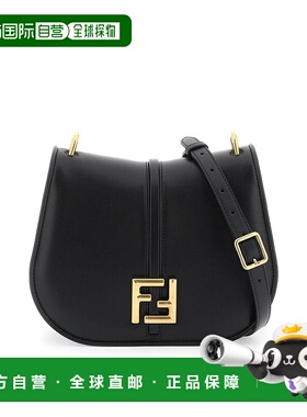 香港直邮FENDI 女士斜挎包 8BT366AQ0KF04TX CO 黑色手提包单肩包