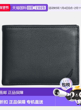 自营 Nautica/诺帝卡 男士 Leather Bifold Passcase Wallet true
