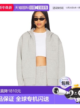 香港直邮ANINE BING 女士 灰色 Bond Zip Up Framed Monogram 连