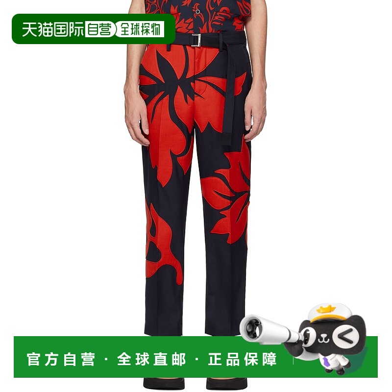 香港直邮Sacai Floral Applique 休闲裤 2403280M