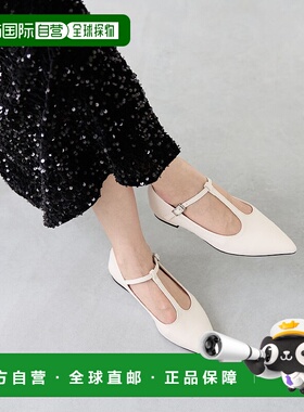 日本直邮Menue 华奢感细T带尖头浅口女鞋 ME8623BW02920 黑色单鞋