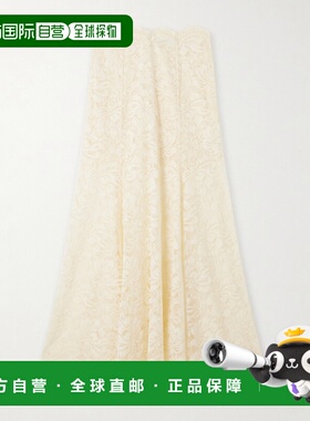 1h可退 香港直邮Rabanne 女士 齿纹蕾丝长款半身裙 26PJJU131PA01