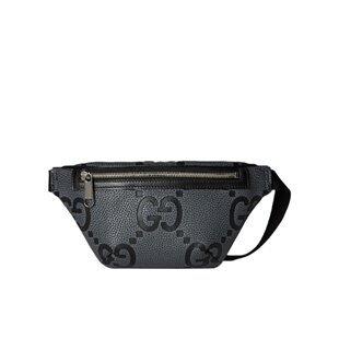 GUCCI 男士斜挎包 658582AAEB91045 SS2025 黑色 小号GG腰包
