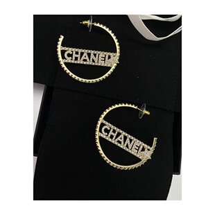 金钻宇星耳钉d Chanel 圈形徽标耳饰