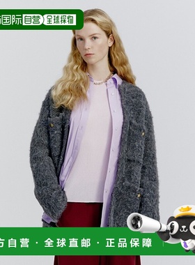 1h可退 日本直邮Mila Owen 女装金扣亮片无领针织外套 09WNJ25508