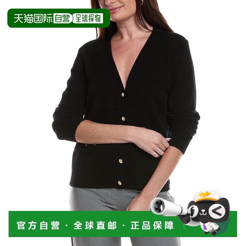 自营Bruno Magli Wool & Cashmere-Blend V-Neck Cardigan - blac