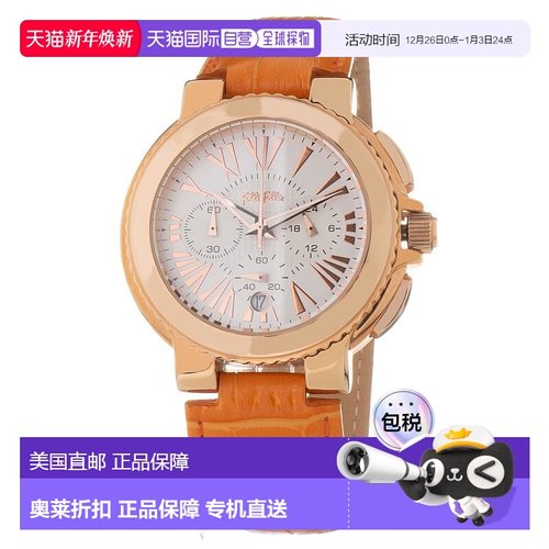 自营Folli Follie 皮革女士手表 - 橙色 新款 美国奥莱直发