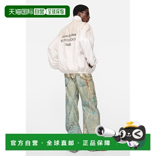 自营欧洲直邮Acne Studios FW25男士白色棉标识1996logo夹克外套