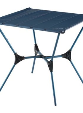 香港直邮Montbell折叠桌轻型多功能蓝黑色户外露营方形四角支架