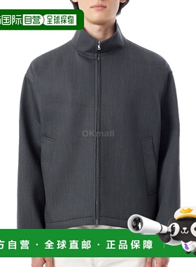 韩国直邮AURALEE 海绵羊毛斜纹拉链宽松上衣 炭灰色(A25SB02SW)