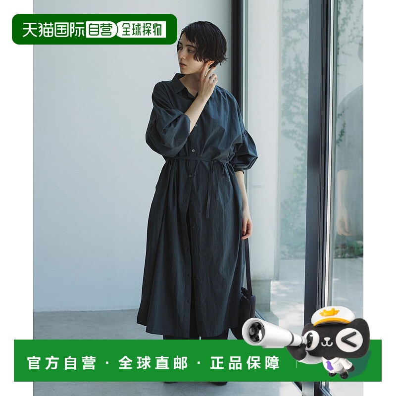 1h可退 日本直邮studio CLIP 女装 全棉宽松衬衫连衣裙 系带设计