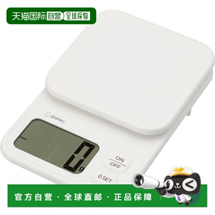 【日本直邮】Dretec 电子秤 日本制造 1kg/1g 单位 皮重 大屏幕