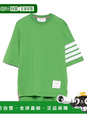 香港直邮THOM BROWNE 女士T恤 AW2025 FJS102G07862330绿色条纹