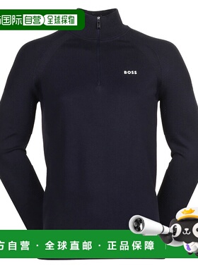 自营 Hugo Boss Men's Perfom-X Quarter Zip Sweatshirt, Blue -