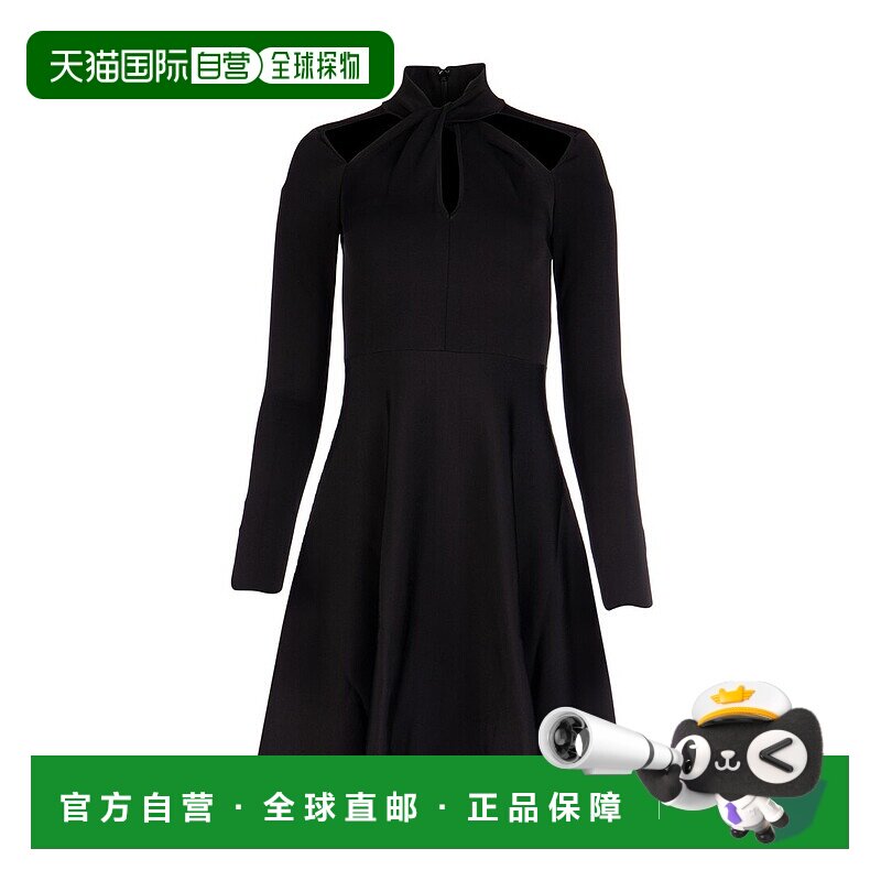 香港直邮Givenchy 黑色修身喇叭连衣裙 BW20N84Z4L纪梵希长袖