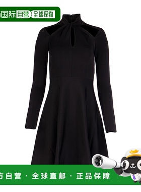 香港直邮Givenchy 黑色修身喇叭连衣裙 BW20N84Z4L纪梵希长袖